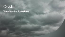  Presentation with gloomy - Colorful presentation theme enhanced with gloomy-sky-heavy-stormy-clouds backdrop and a gray colored foreground