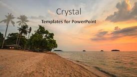  Presentation with gloomy - Presentation design featuring gloomy-tropical-sunset background and a lemonade colored foreground