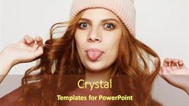  Presentation with gloomy - Slides consisting of gloomy-young-woman-dressed-casually background and a tawny brown colored foreground