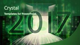  Presentation with opening doors - Slides consisting of glorious - 2017 against doors opening background and a forest green colored foreground