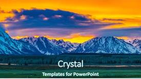  Presentation with classic - Presentation consisting of glorious - grand tetons scenic classic mountain background and a ocean colored foreground