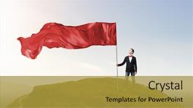  Presentation with italian flag waving - Slides having glorious - guy with waving flag mixed background and a gold colored foreground