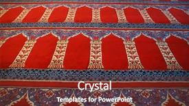  Presentation with red carpet - Colorful presentation theme enhanced with glorious - red carpet with arabic motive backdrop and a  colored foreground