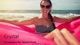  Presentation with elementary school female career day - Audience pleasing PPT layouts consisting of glorious - shot of a woman wearing backdrop and a red colored foreground