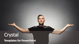  Presentation with charging gun man hands charging - Audience pleasing PPT theme consisting of glorious - young handsome man spreading his backdrop and a dark gray colored foreground