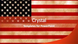  Presentation with usa flag - Cool new presentation with glory world - computer designed highly detailed grunge backdrop and a crimson colored foreground