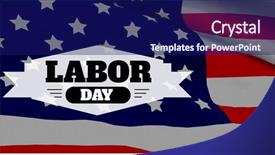  Presentation with world flag - Colorful presentation enhanced with glory world - digital composite of labor day backdrop and a  colored foreground