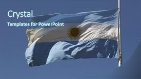  Presentation with flag of argentina - Audience pleasing theme consisting of glory world - flag of argentina backdrop and a ocean colored foreground