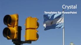  Presentation with world flag - Theme enhanced with glory world - flag of argentina background and a  colored foreground