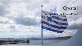  Presentation with waving flag black - Colorful PPT theme enhanced with glory world - greece waving flag backdrop and a lemonade colored foreground