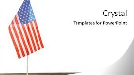  Presentation with usa flag - PPT theme enhanced with glory world - usa flag on white background background and a white colored foreground