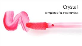 Presentation with brush - Presentation theme consisting of glose - beautiful lip gloss smear background and a white colored foreground