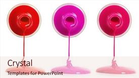  Presentation with malware types - Presentation design with glose - three types of nail polish background and a lemonade colored foreground