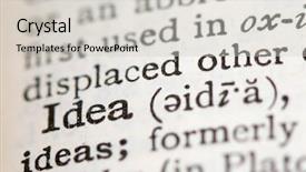  Presentation with definitions - Presentation theme enhanced with glossary - dictionary definitions of powerful business background and a light gray colored foreground