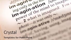  Presentation with definition - Cool new theme with glossary - imagination dictionary definition backdrop and a soft green colored foreground
