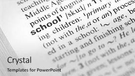  Presentation with dictionary - Slide deck featuring glossary - school dictionary definition background and a light gray colored foreground