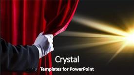  Presentation with curtain - Presentation consisting of glove opening red velvet curtain background and a black colored foreground