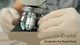  Presentation with investigate - Amazing PPT layouts having gloved-hand-of-contemporary-worker backdrop and a coral colored foreground