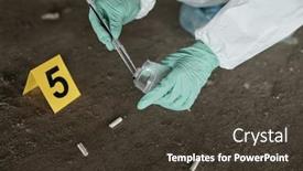  Presentation with inspection - Theme enhanced with gloved-hands-of-criminological-expert background and a tawny brown colored foreground