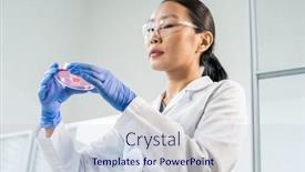  Presentation with food quality - Amazing slide deck having gloved-young-female-worker backdrop and a lemonade colored foreground