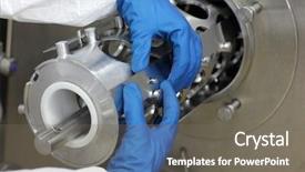  Presentation with mechanical - Colorful PPT layouts enhanced with gloves dealing with mechanical problem backdrop and a gray colored foreground