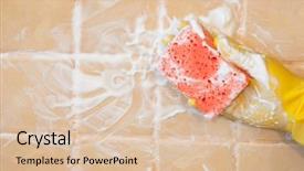  Presentation with rubber gloves - Slide deck enhanced with gloves is used to convert background and a lemonade colored foreground