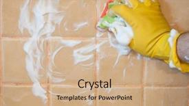  Presentation with rubber gloves - PPT theme with gloves is used to convert background and a coral colored foreground