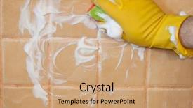  Presentation with rubber gloves - Slide deck having gloves is used to convert background and a coral colored foreground