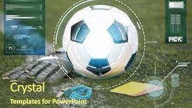  Presentation with football referee - Amazing slides having gloves referee whistle and caution backdrop and a tawny brown colored foreground