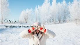  Presentation with snow day - Slides enhanced with gloves with red heart background and a sky blue colored foreground