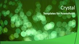  Presentation with green lights - PPT theme featuring glow ball - blurred green lights on very background and a  colored foreground