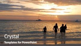  Presentation with sunset - Audience pleasing slide deck consisting of glow dark - silhouette of young couples backdrop and a  colored foreground