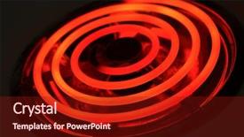  Presentation with hot steam earth - Presentation design consisting of glow heat - hot stove burner background and a  colored foreground