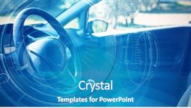  Presentation with interface - Slide set consisting of composite image of digital image background and a teal colored foreground