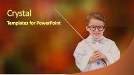  Presentation with glow - Theme having glow sticks - digital composite of happy boy background and a tawny brown colored foreground