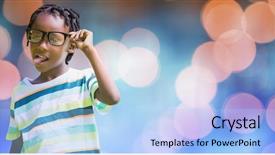  Presentation with glow - Presentation featuring glow sticks - digital composite of playful boy background and a  colored foreground