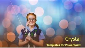  Presentation with glow - Slide deck with glow sticks - digital composite of portrait background and a tawny brown colored foreground