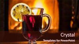  Presentation with orange slice - Amazing slide deck having glow sticks - hot mulled wine with orange backdrop and a wine colored foreground