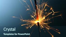  Presentation with glow - Amazing slide set having glow sticks - sparkler fire backdrop and a ocean colored foreground