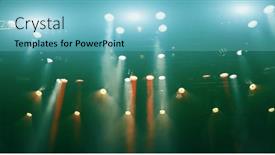  Presentation with glowing lights - Presentation design consisting of glowing-ceiling-spotlights-lights background and a  colored foreground