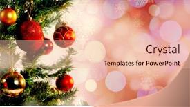  Presentation with christmas tree - Colorful theme enhanced with glowing christmas background against pine backdrop and a lemonade colored foreground