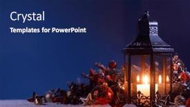  Presentation with fir tree - Slides featuring glowing-christmas-lantern-and-decor and a navy blue colored foreground