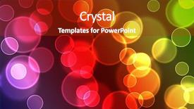  Presentation with colorful circles - Beautiful presentation featuring glowing circles on a colorful backdrop and a crimson colored foreground