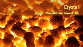  Presentation with coal - Colorful slide deck enhanced with glowing coals background texture backdrop and a tawny brown colored foreground