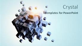  Presentation with creativity - Audience pleasing PPT layouts consisting of glowing-cubes-innovation-and-creativity backdrop and a cool aqua colored foreground