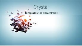  Presentation with creativity - Audience pleasing presentation theme consisting of glowing-cubes-innovation-and-creativity backdrop and a light blue colored foreground