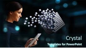  Presentation with innovation - PPT layouts having glowing-cubes-innovation-and-creativity background and a wine colored foreground