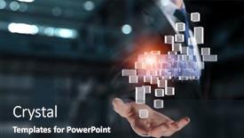  Presentation with creativity - Theme with glowing-cubes-innovation-and-creativity background and a wine colored foreground