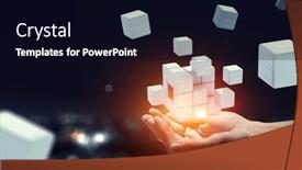  Presentation with innovation - PPT layouts with glowing-cubes-innovation-and-creativity and a wine colored foreground