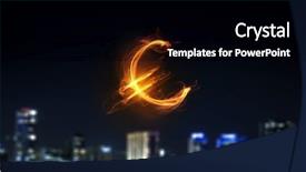  Presentation with media - Audience pleasing theme consisting of glowing currency sign mixed media backdrop and a  colored foreground